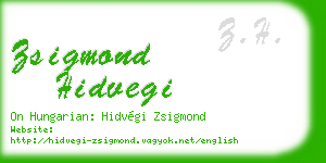 zsigmond hidvegi business card